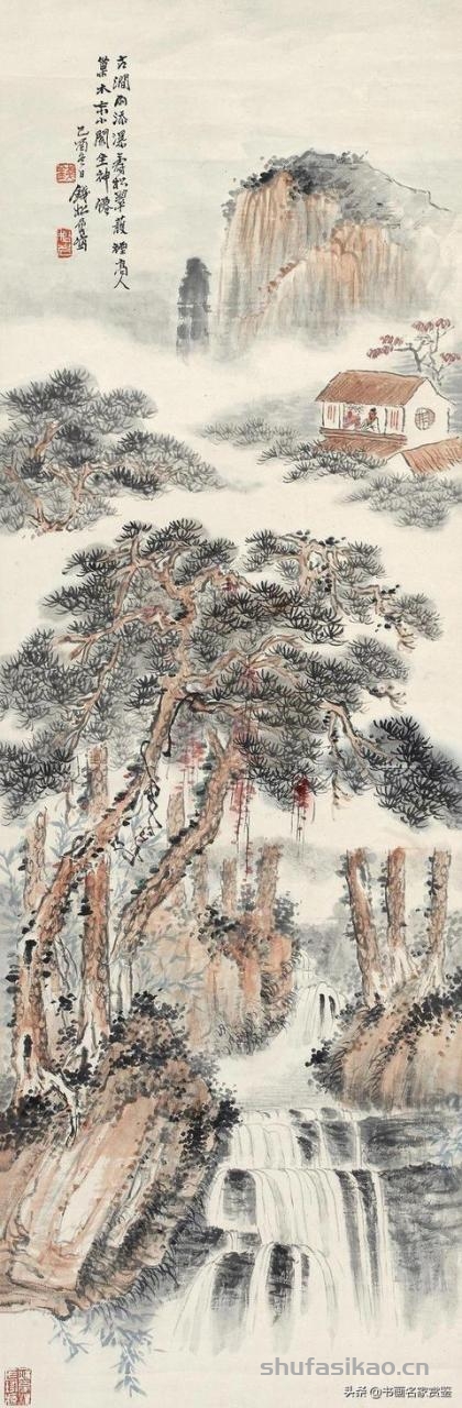 当代中国山水画主要代表人之一——钱松岩摹古作品赏析-书法思考网