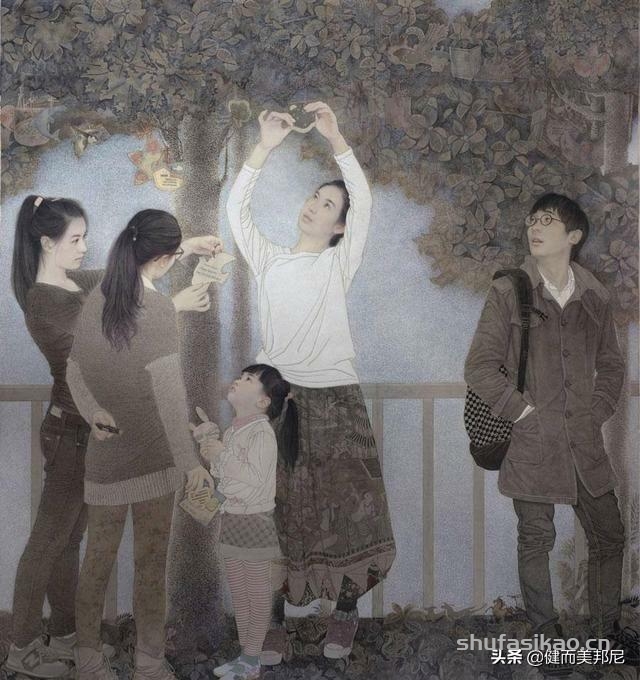实力派工笔人物画家范春晓，他创作的东方美女风华绝代美若天仙-书法思考网