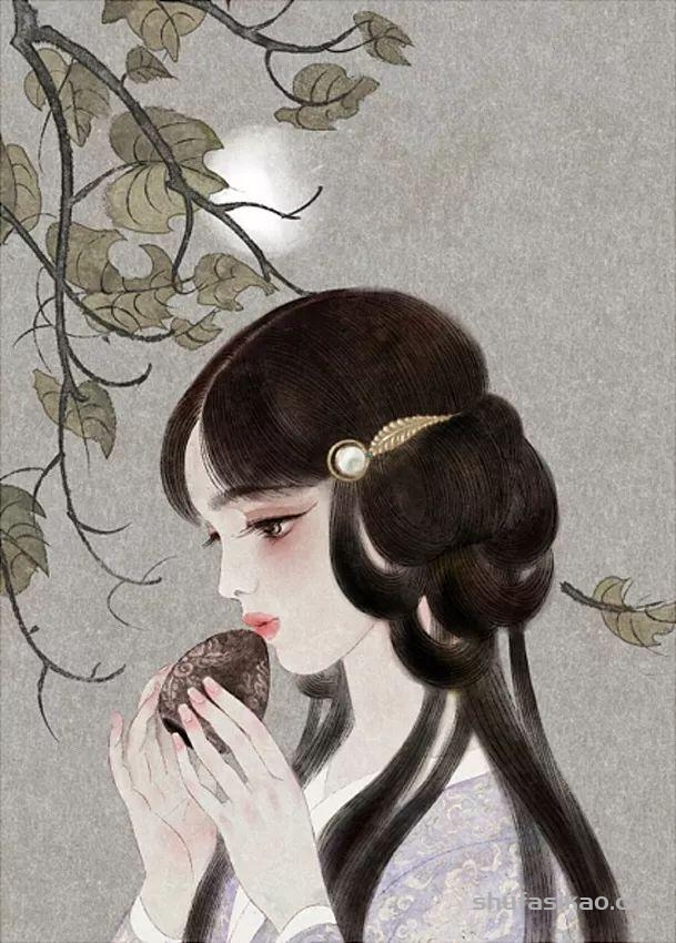 清华才女尧立，她把“词牌名”画成了美人，美得动人心弦-书法思考网