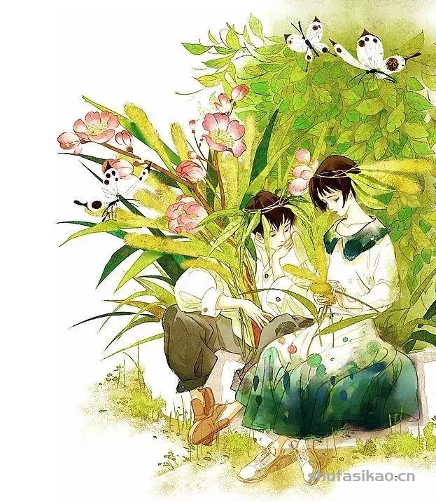 清华才女尧立，她把“词牌名”画成了美人，美得动人心弦-书法思考网