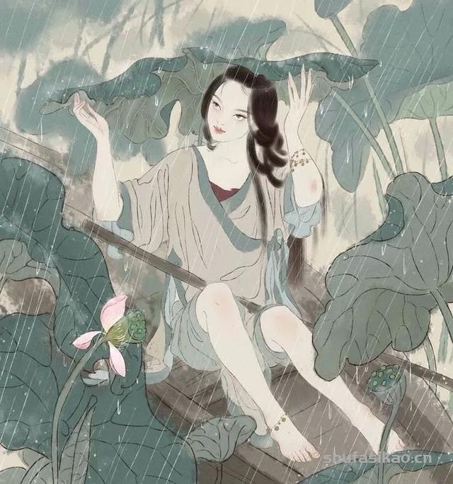 清华才女尧立，她把“词牌名”画成了美人，美得动人心弦-书法思考网