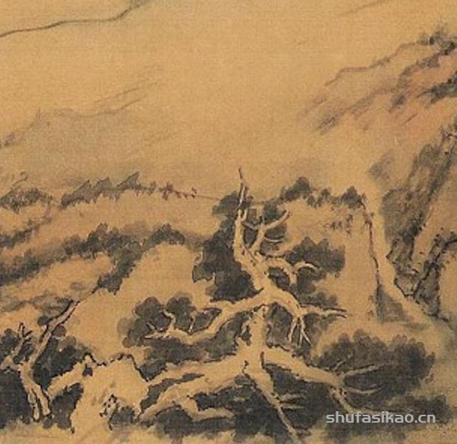 赏画 | 张大千《云山依水》-书法思考网