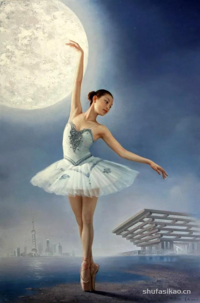 艺术家谭建武的油画写实人物 | 细腻而甜美的纯情少女翩翩起舞-书法思考网