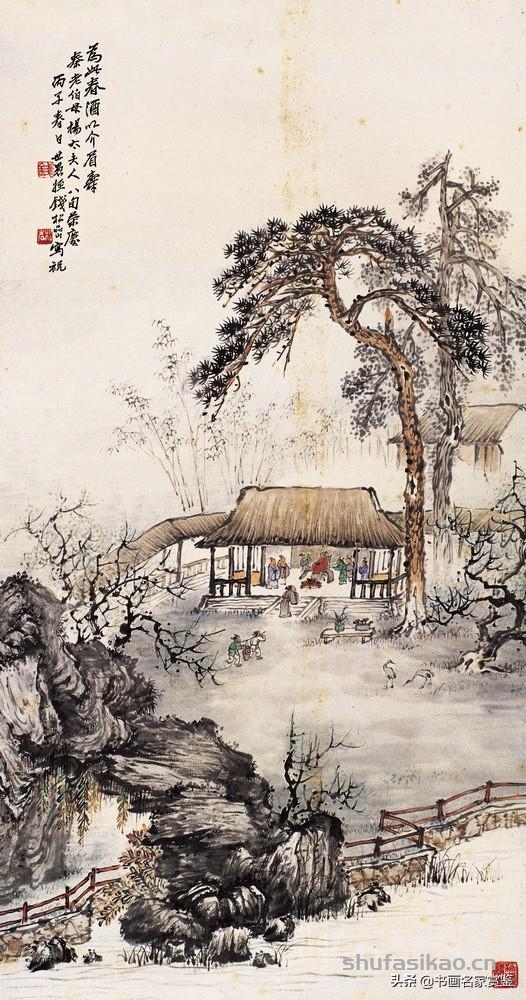当代中国山水画主要代表人之一——钱松岩摹古作品赏析-书法思考网