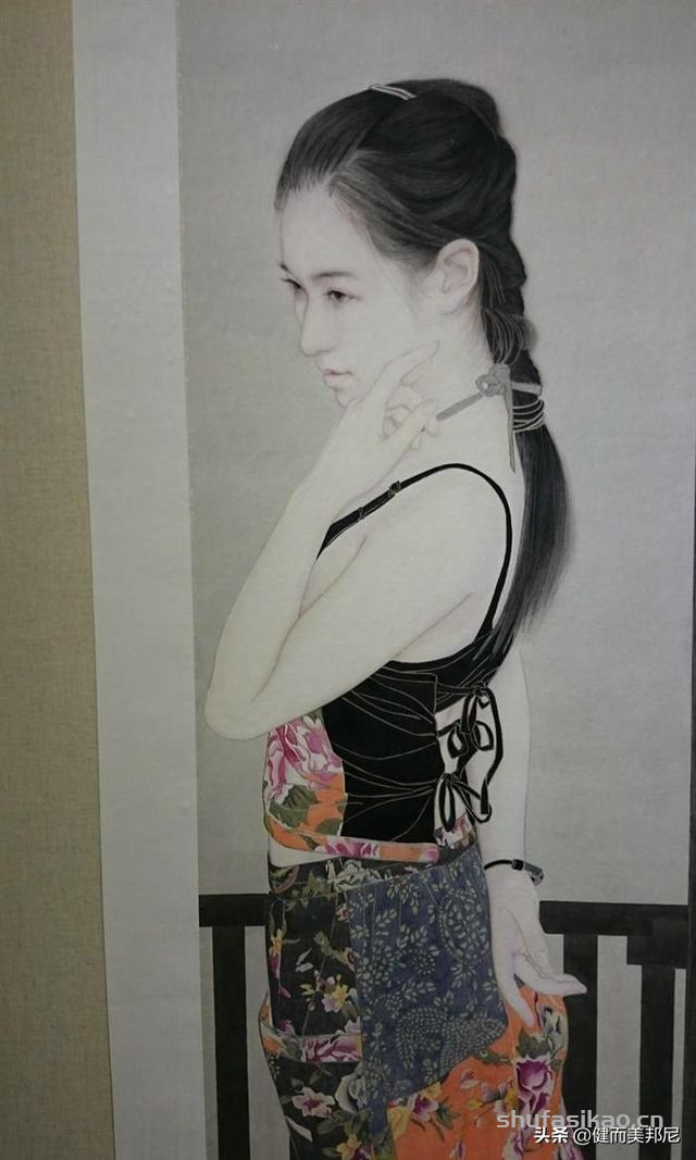 实力派工笔人物画家范春晓，他创作的东方美女风华绝代美若天仙-书法思考网