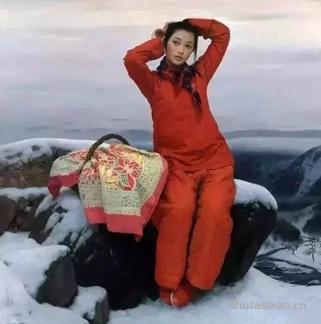 艺术大师王沂东油画中的乡村少女，具有一种含蓄而动人的内在美-书法思考网