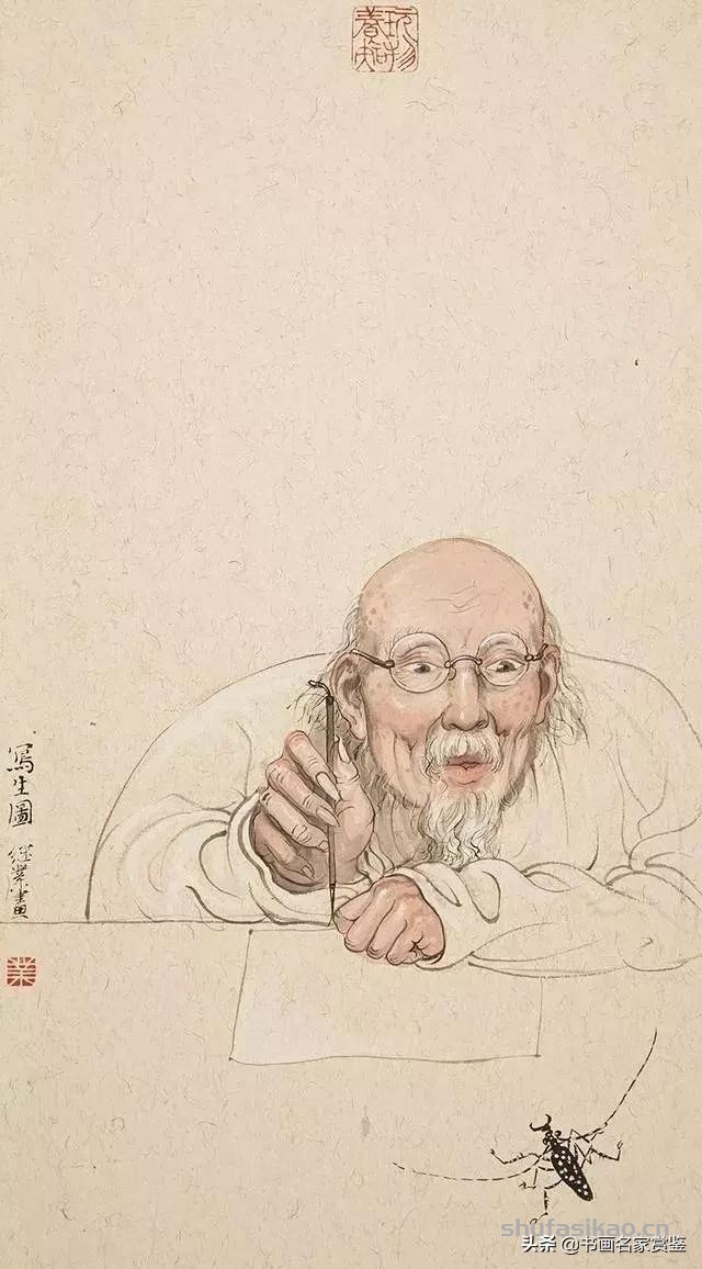 你造么，这个人画齐白石画像，简直把老爷子给玩嗨了，太皮…..-书法思考网