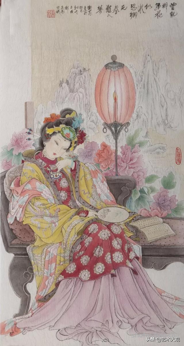 女画家武卫萍版红楼梦仕女工笔画组图-书法思考网