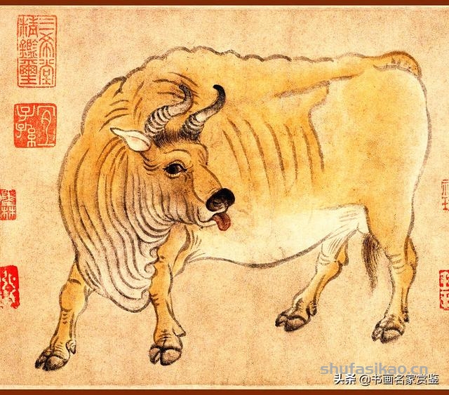 禁止出境的传世绘画国宝——唐代宰相 韩滉绘《五牛图》高清解读-书法思考网