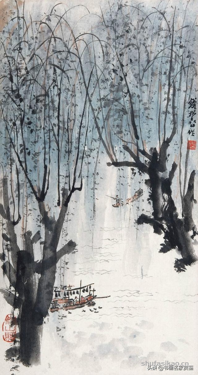 当代中国山水画主要代表人之一——钱松岩摹古作品赏析-书法思考网