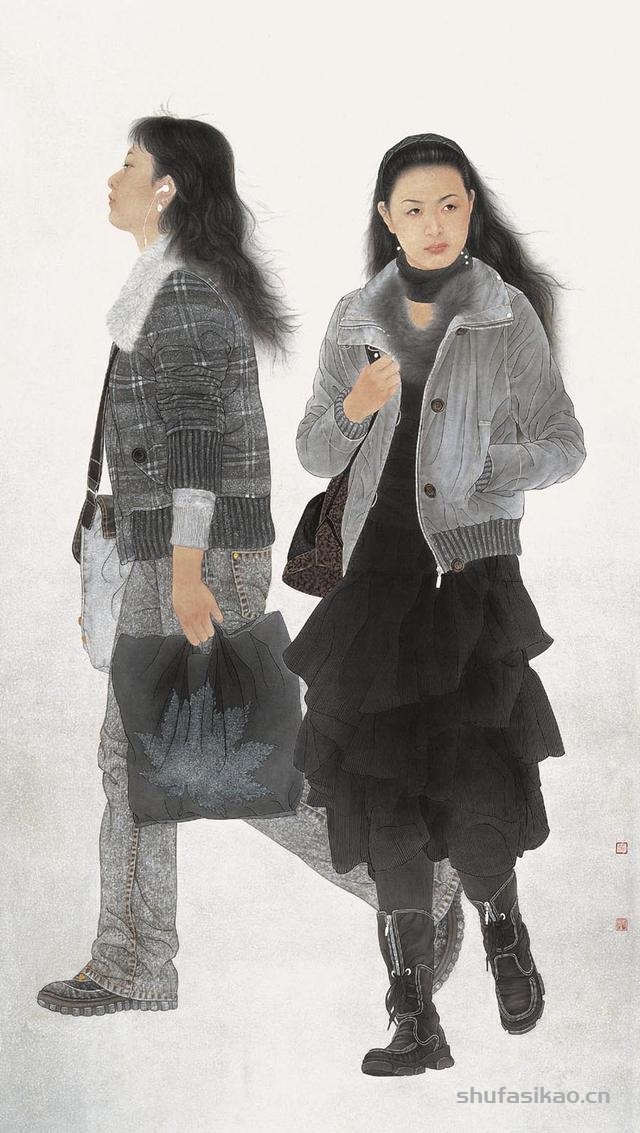 都市丽人的完美模样—工笔人物画家宋彦军-书法思考网 都市丽人的完美模样—工笔人物画家宋彦军-书法思考网