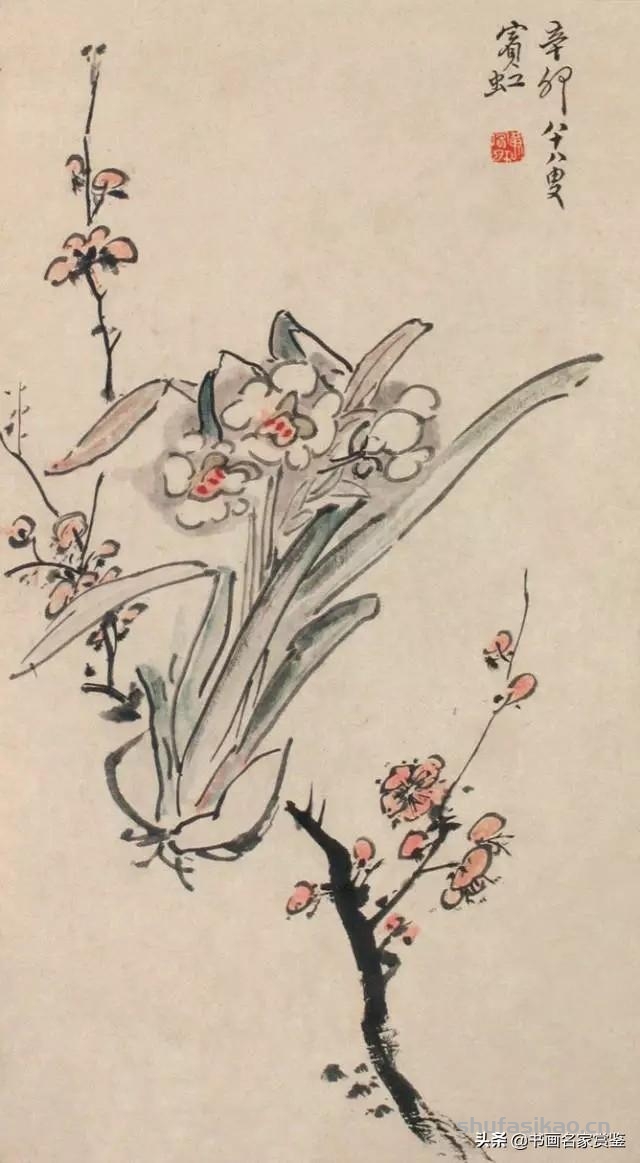 近现代著名画家，一代宗师——黄宾虹 少见的一组花卉作品-书法思考网