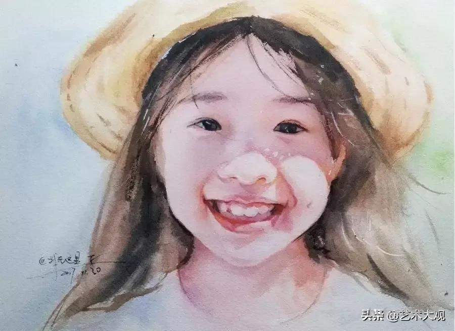 淡雅清透少女水彩手绘 | 柏杨人物绘画集-书法思考网