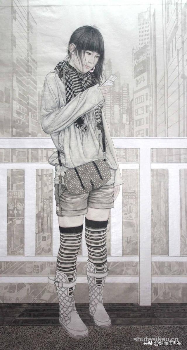 实力派工笔人物画家范春晓，他创作的东方美女风华绝代美若天仙-书法思考网