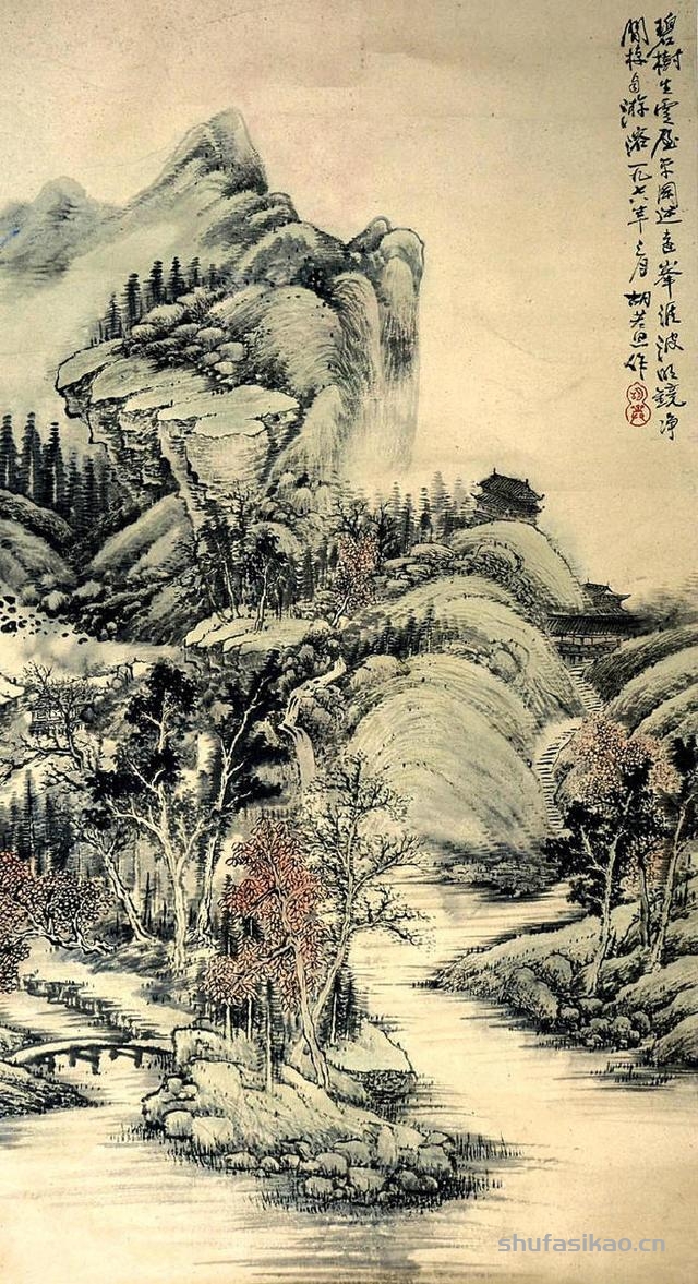 张大千弟子胡若思的山水、花鸟、人物画的艺术-书法思考网