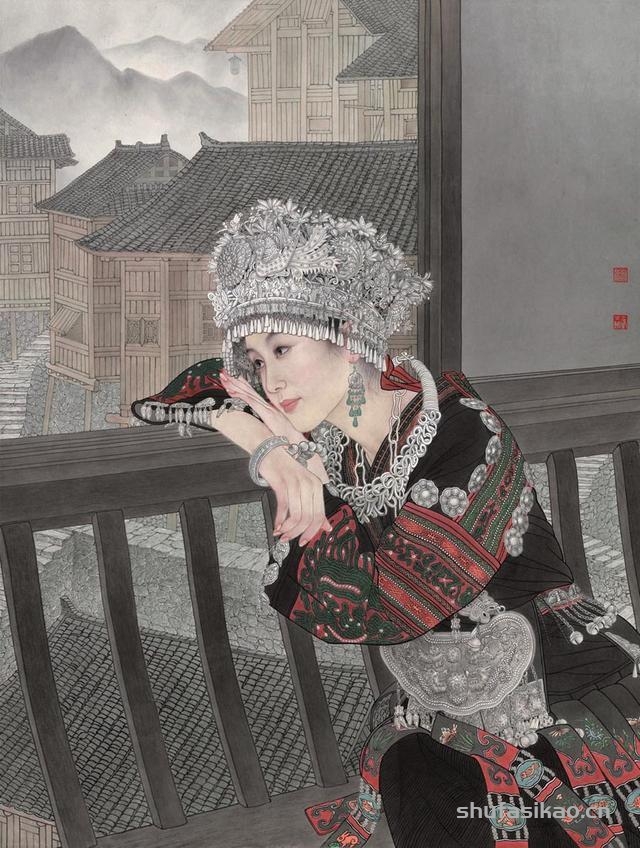 都市丽人的完美模样—工笔人物画家宋彦军-书法思考网 都市丽人的完美模样—工笔人物画家宋彦军-书法思考网