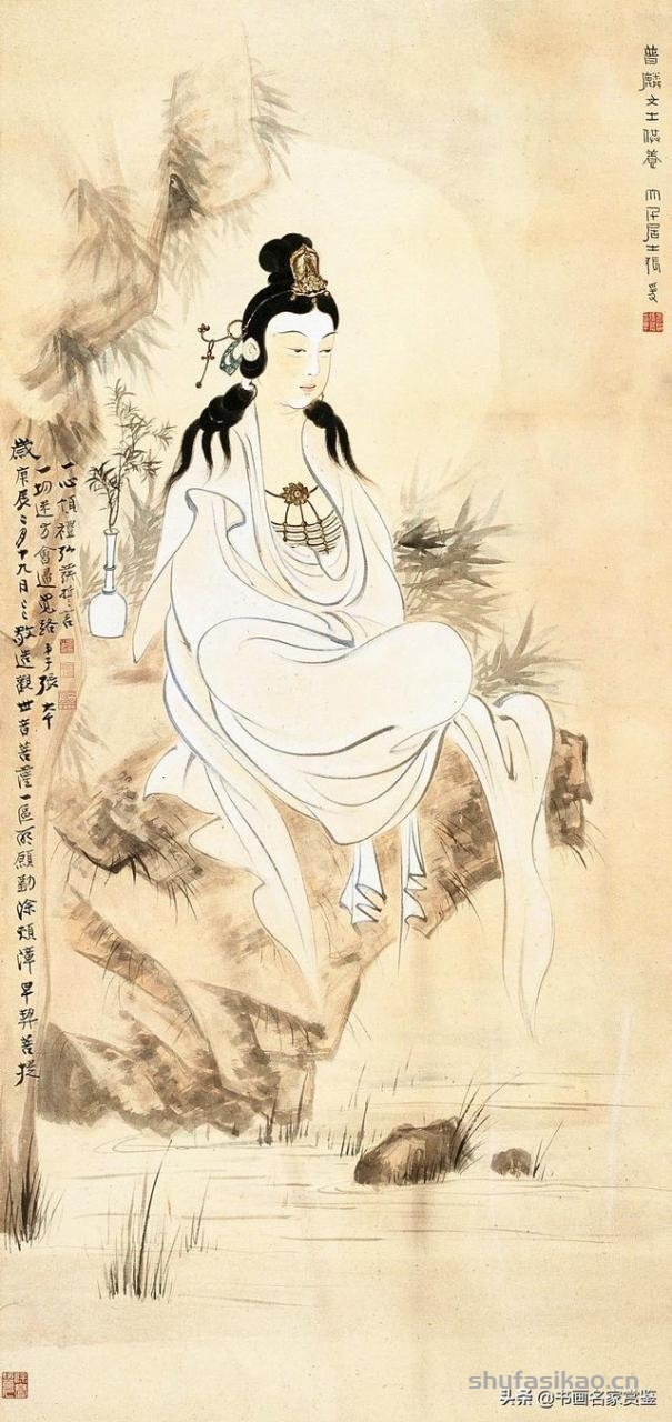新年开篇：张大千 画 观世音菩萨专辑，祝2020年世事吉顺……-书法思考网