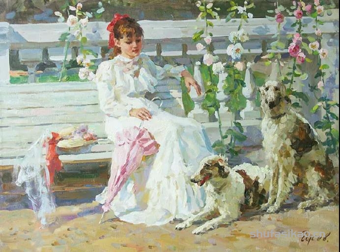弗拉基米尔·古谢夫画笔下的夏日风情,美-书法思考网 弗拉基米尔·古谢夫画笔下的夏日风情,美-书法思考网