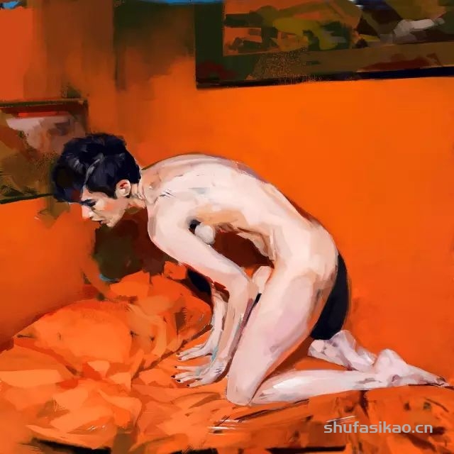 确认过眼神，他用大色块的笔触，画出的女人性感无敌-书法思考网