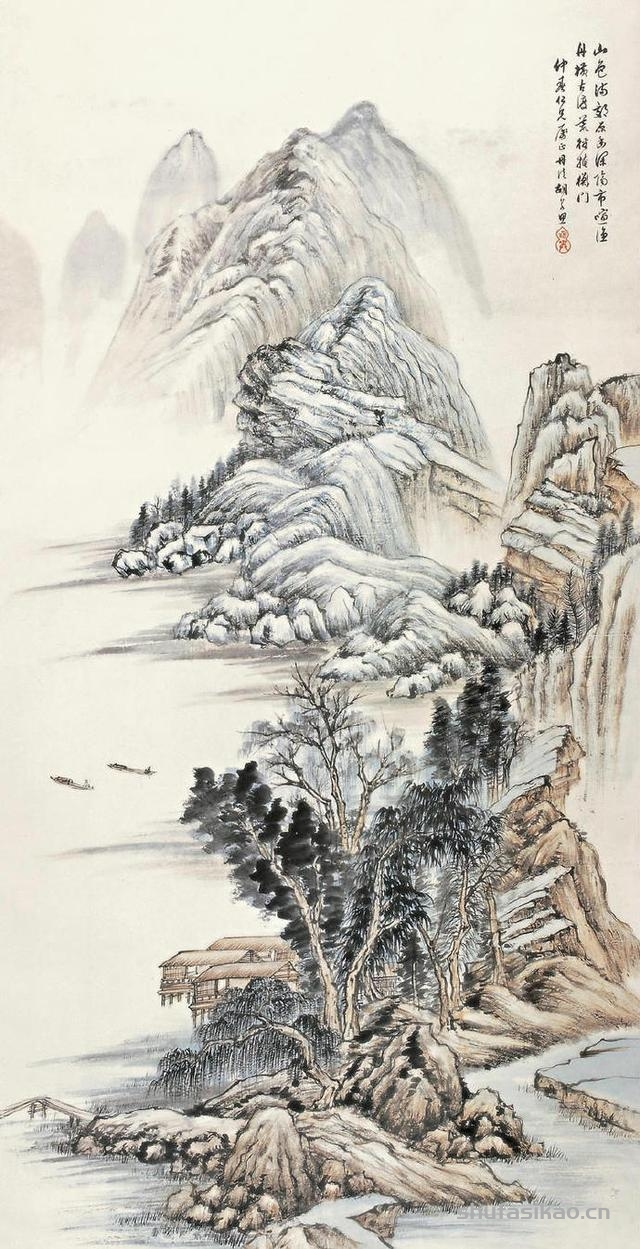 张大千弟子胡若思的山水、花鸟、人物画的艺术-书法思考网