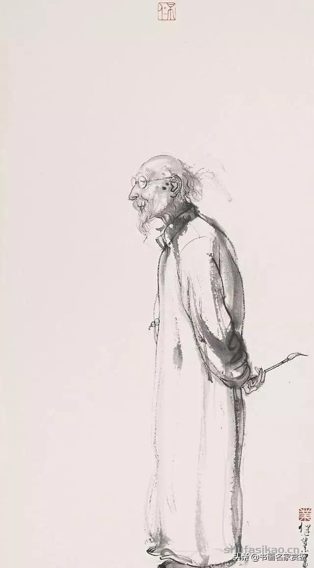 你造么，这个人画齐白石画像，简直把老爷子给玩嗨了，太皮…..-书法思考网