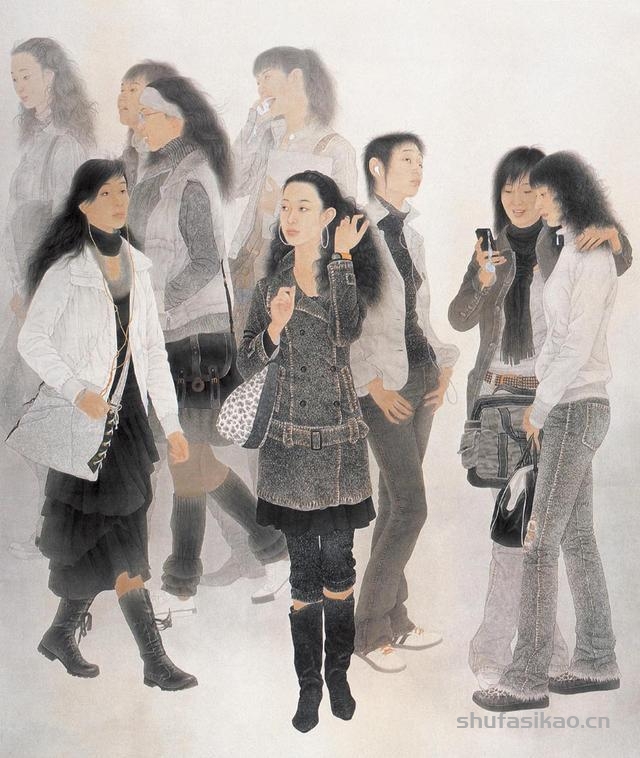 都市丽人的完美模样—工笔人物画家宋彦军-书法思考网 都市丽人的完美模样—工笔人物画家宋彦军-书法思考网
