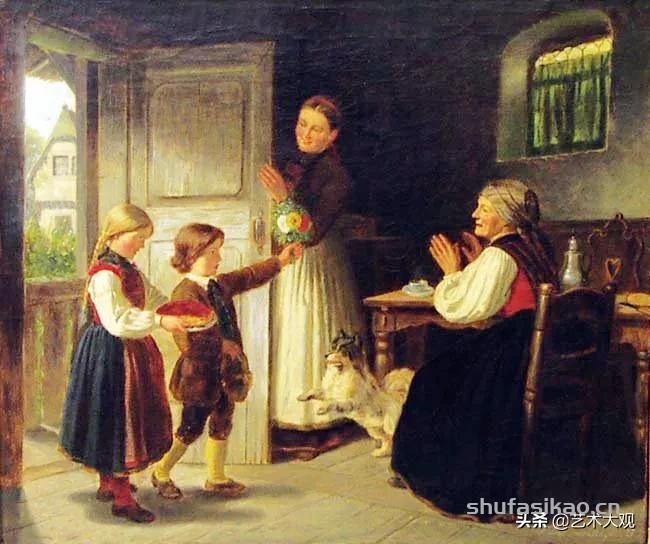 19世纪欧洲生活纪实绘画 | 德国艺术家萨伦廷油画作品欣赏-书法思考网