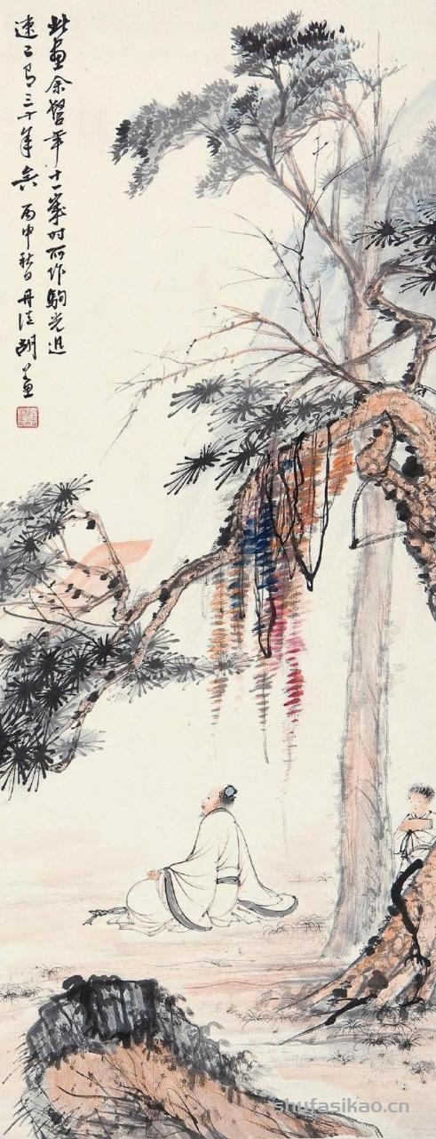 张大千弟子胡若思的山水、花鸟、人物画的艺术-书法思考网