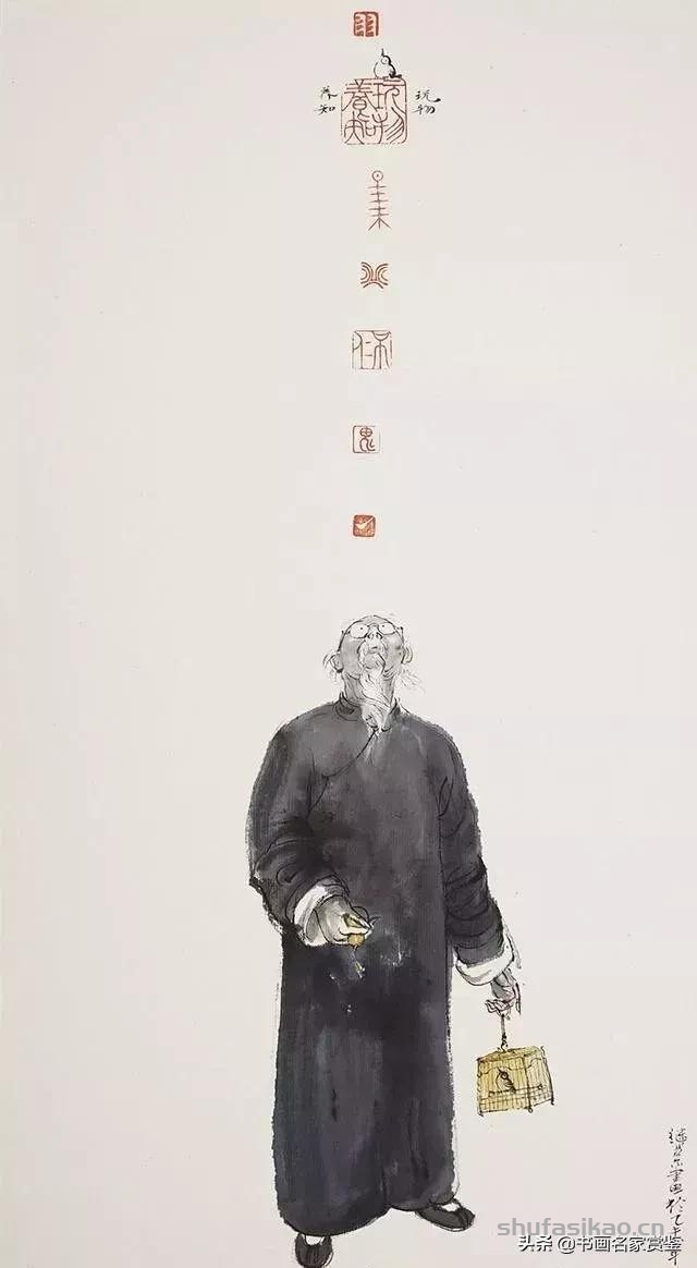 你造么，这个人画齐白石画像，简直把老爷子给玩嗨了，太皮…..-书法思考网