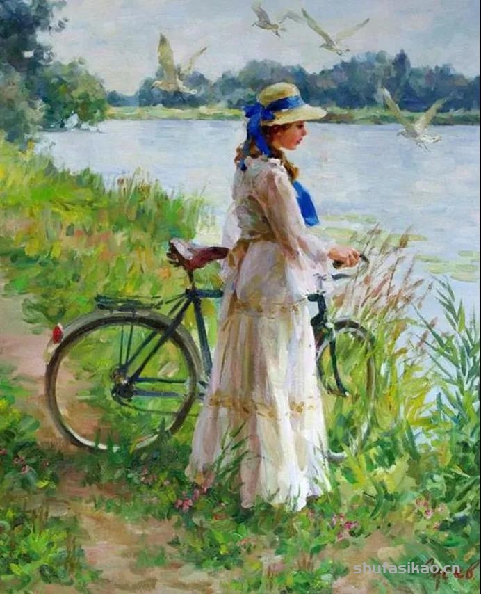 弗拉基米尔·古谢夫画笔下的夏日风情,美-书法思考网 弗拉基米尔·古谢夫画笔下的夏日风情,美-书法思考网