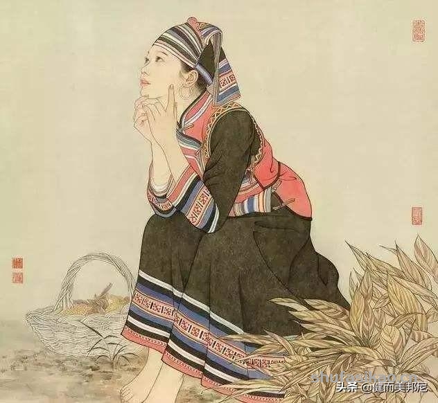 实力派工笔人物画家范春晓，他创作的东方美女风华绝代美若天仙-书法思考网