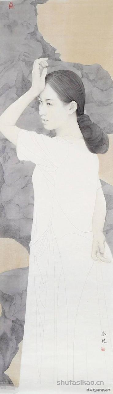 实力派工笔人物画家范春晓，他创作的东方美女风华绝代美若天仙-书法思考网