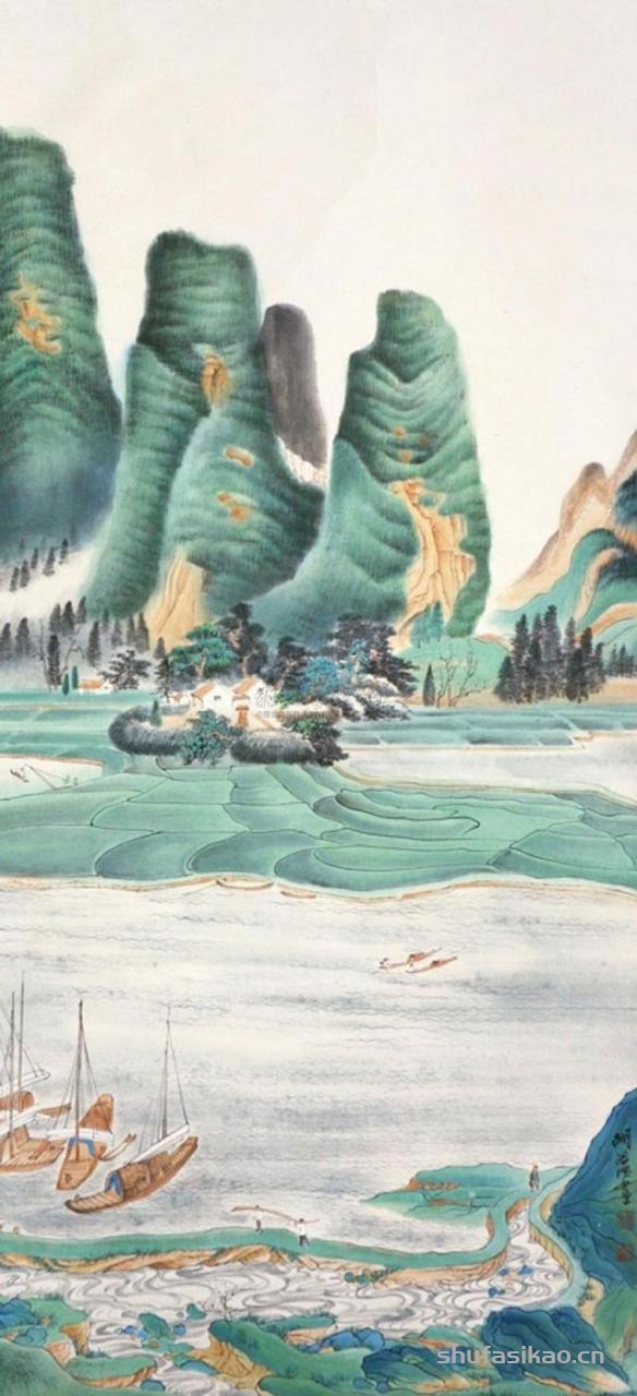 张大千弟子胡若思的山水、花鸟、人物画的艺术-书法思考网