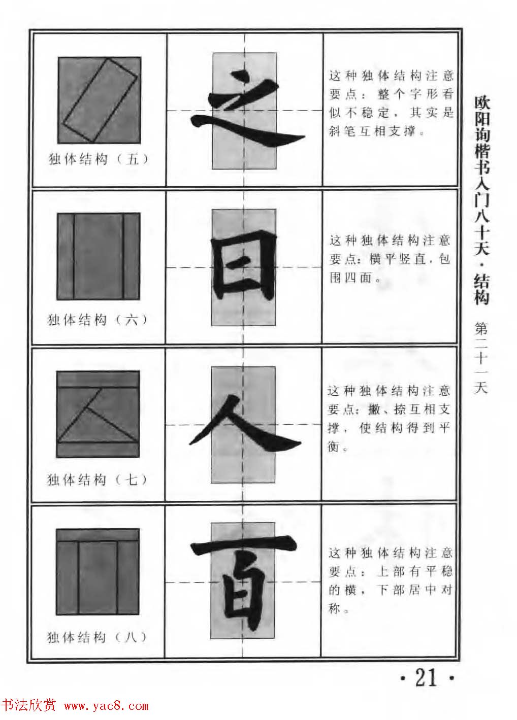 书法教程字帖《欧阳询楷书入门80天》