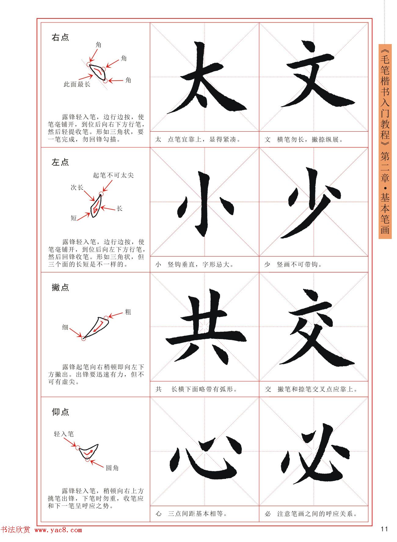 王丙申高清书法字帖《毛笔楷书入门教程》