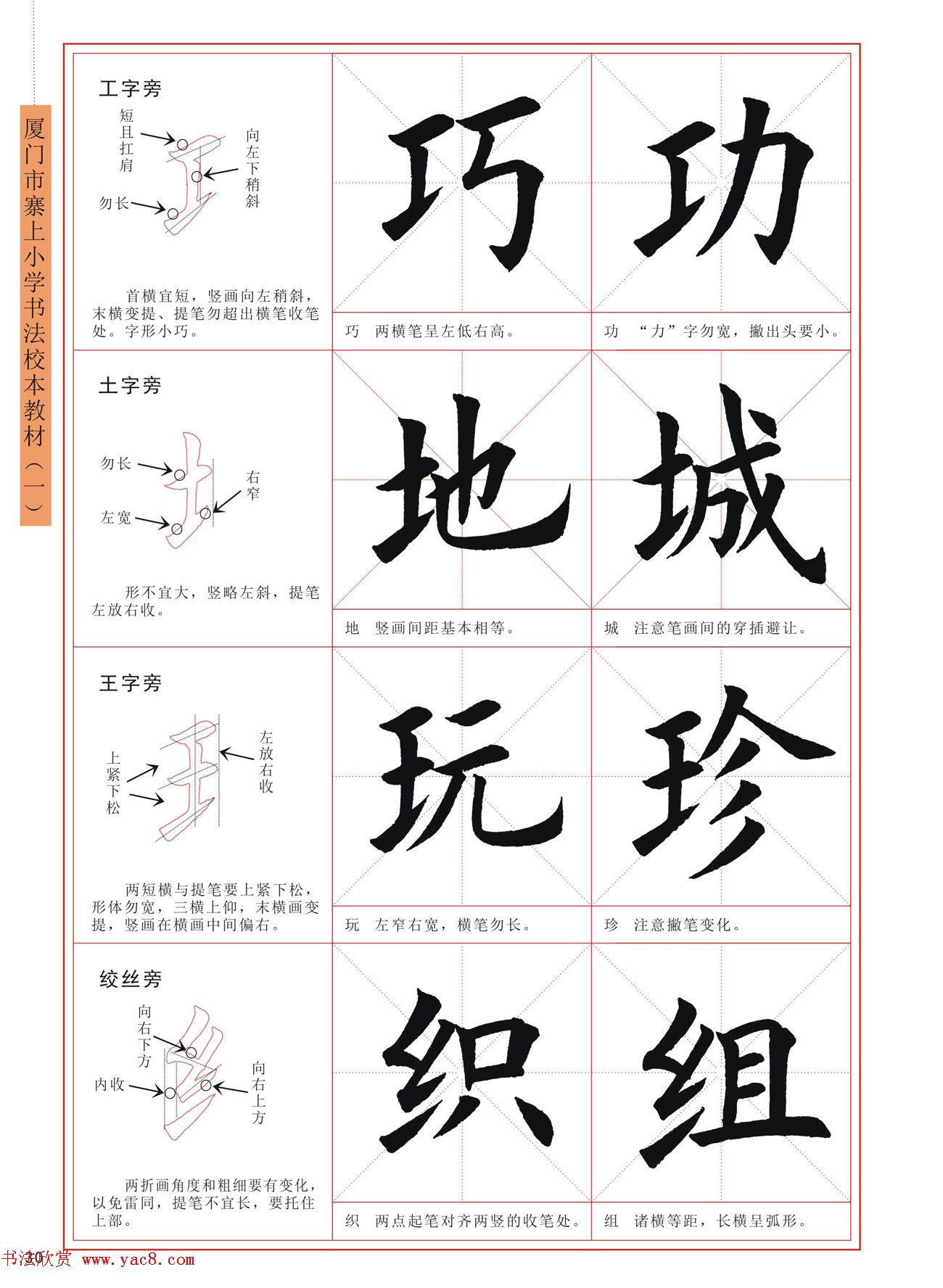 王丙申高清书法字帖《毛笔楷书入门教程》