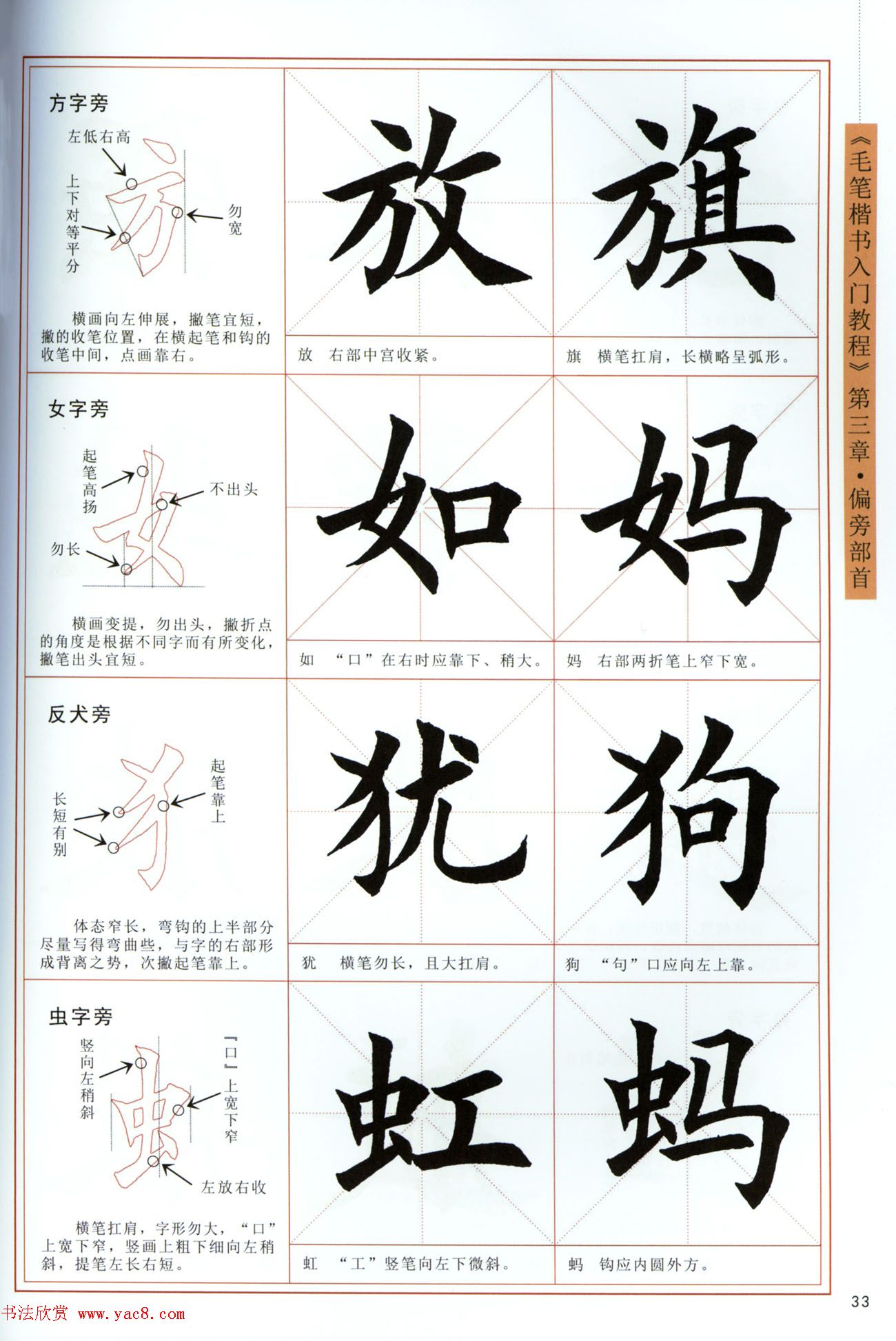 王丙申高清书法字帖《毛笔楷书入门教程》