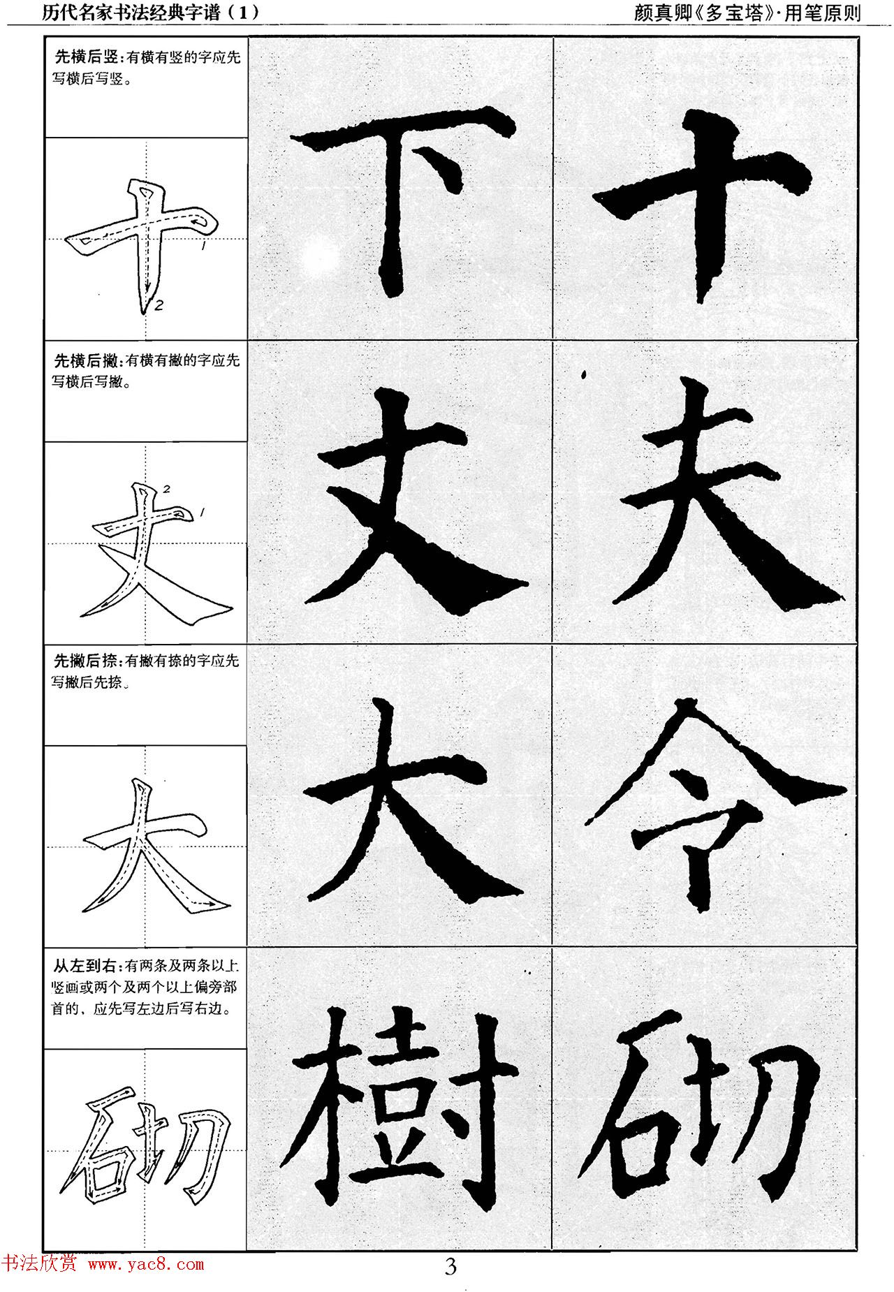 经典字帖：颜真卿多宝塔字谱