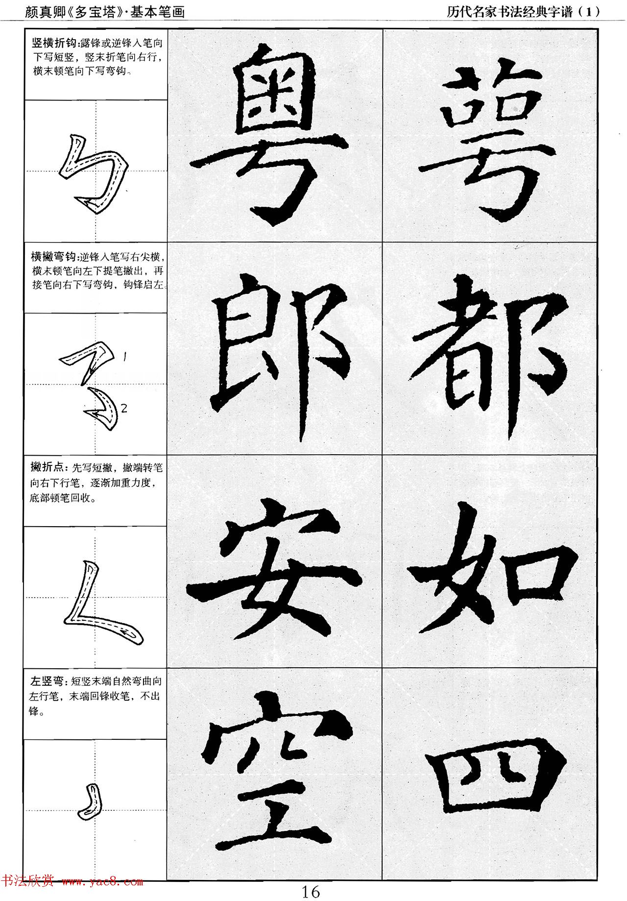 经典字帖：颜真卿多宝塔字谱