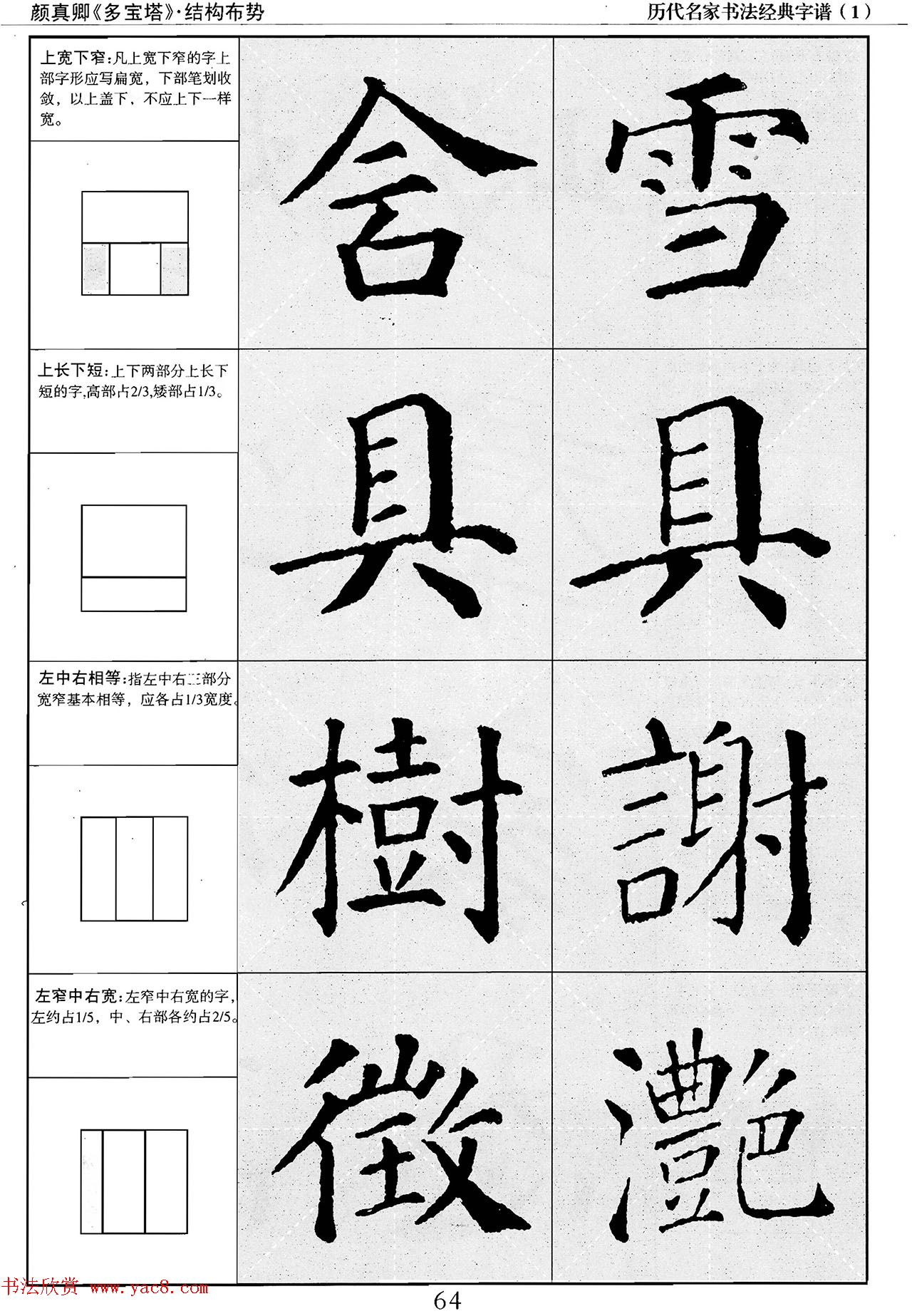 经典字帖：颜真卿多宝塔字谱