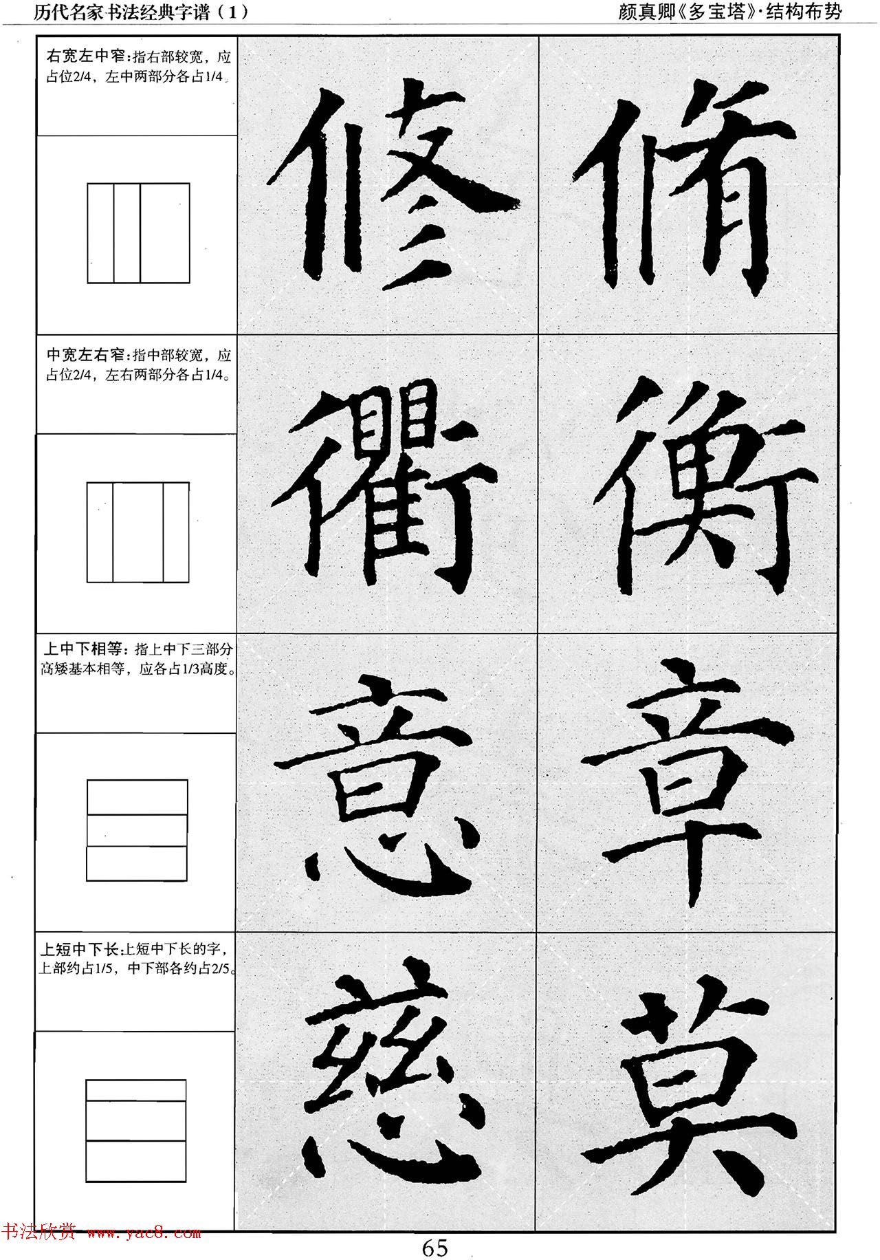 经典字帖：颜真卿多宝塔字谱