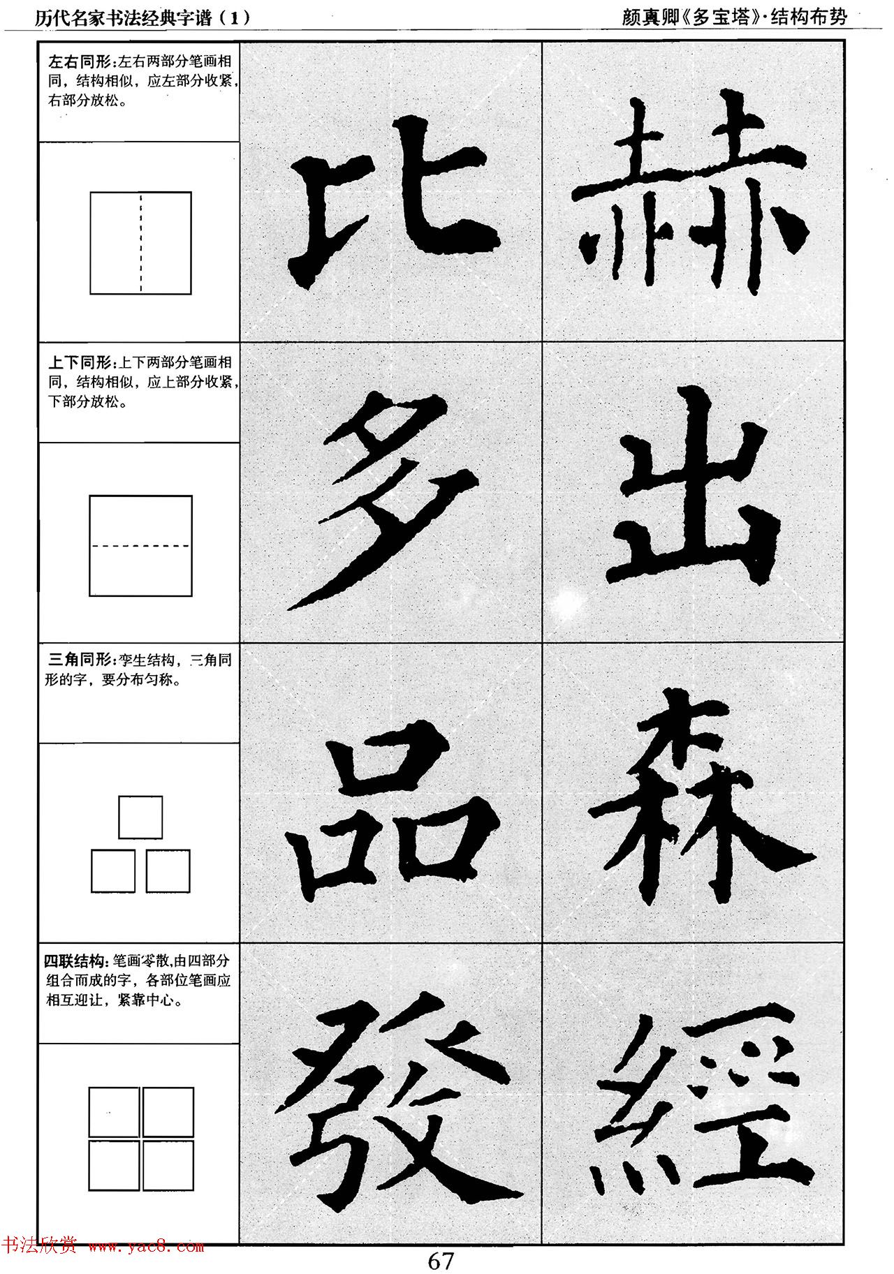 经典字帖：颜真卿多宝塔字谱