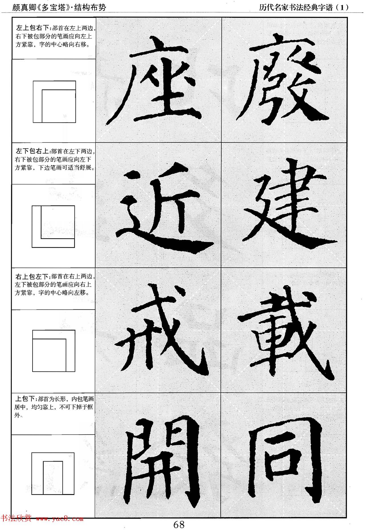 经典字帖：颜真卿多宝塔字谱