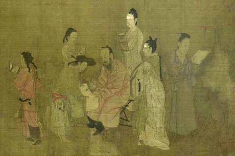 北齐校书图卷-02-阎立本