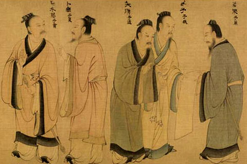孔子弟子像卷-阎立本