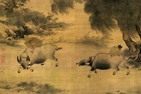 风雨牧归图-李迪