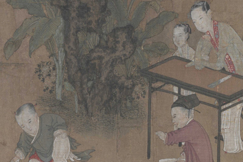 蕉阴击球图页-苏汉臣
