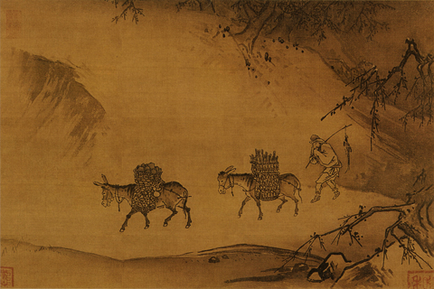 晓雪山行图-马远