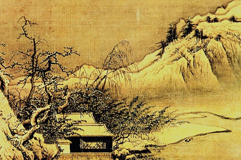 雪滩双鹭-马远