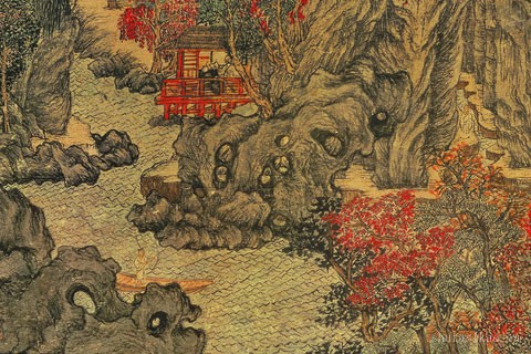 具区林屋图-王蒙